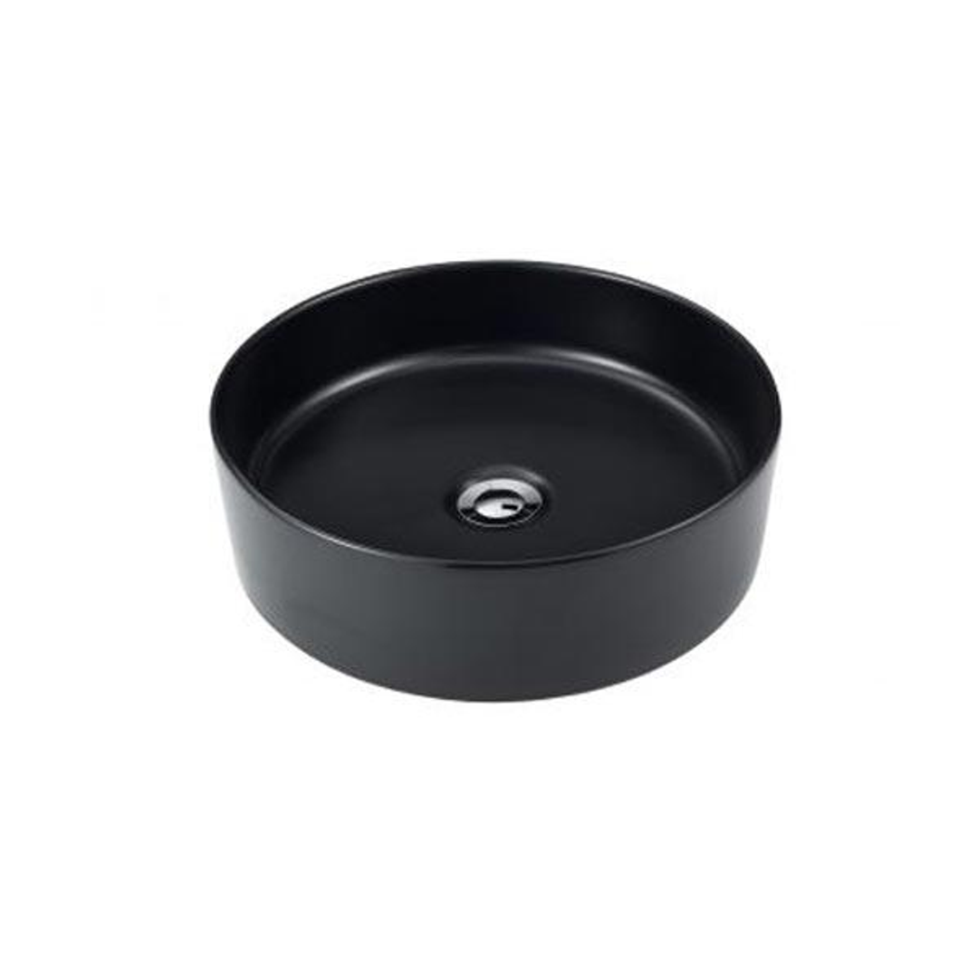 Nimos Slimline Round Above Counter Basin Matte Silk Black Sbc-027K