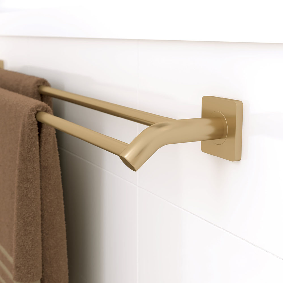 Fienza Sansa Double Towel Rail 900Mm Urban Brass 83208Ub