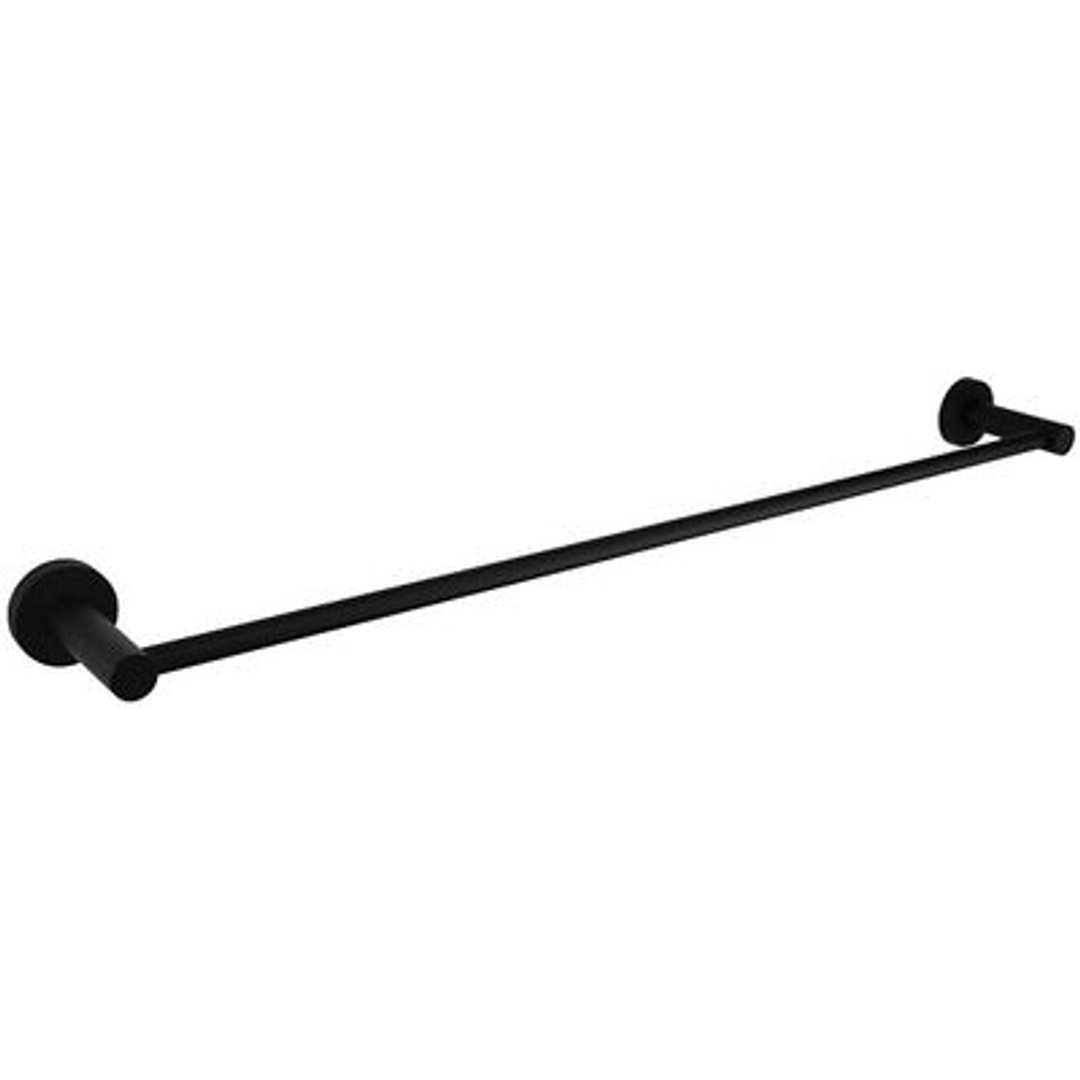 Aussie Life Round Single Towel Rail 900mm Matte Black Ch-5040