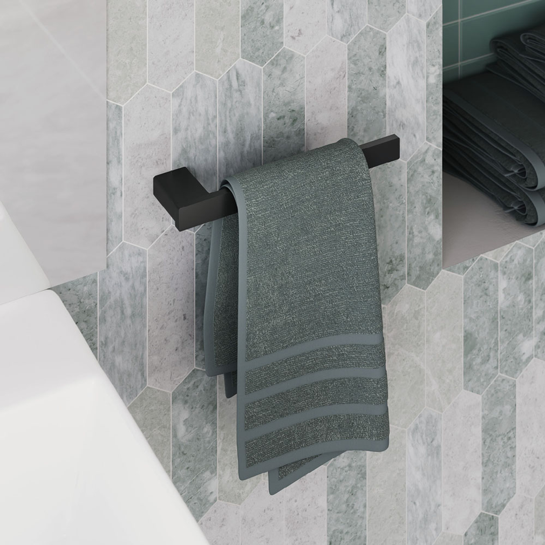 Fienza Tono Hand Towel Holder 250mm Matte Black