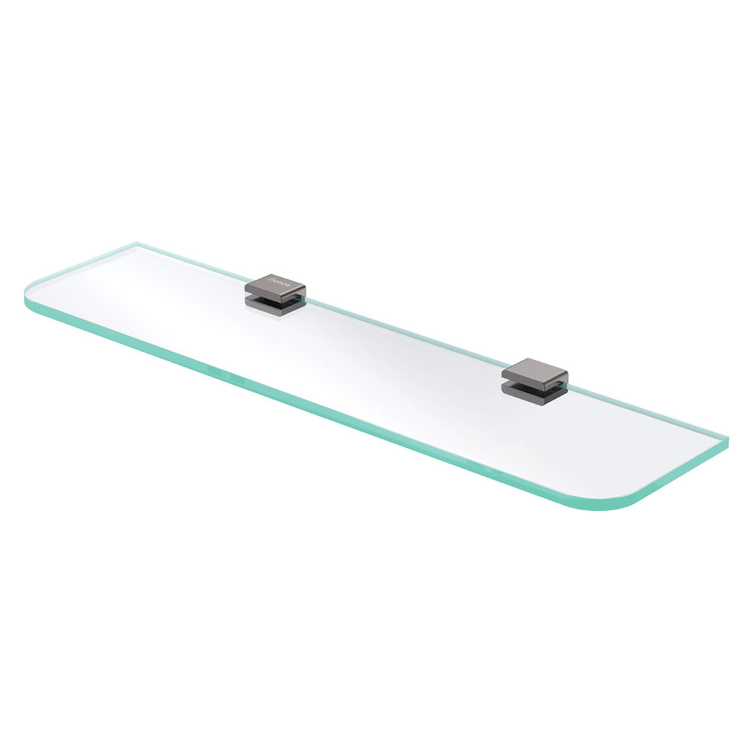Fienza Tono Glass Shelf 500Mm Gun Metal