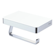 Fienza Tono Toilet Roll Holder With Glass Shelf Sus304 Chrome/White