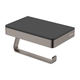 Fienza Tono Toilet Roll Holder With Glass Shelf Sus308 Gun Metal/Black