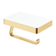 Fienza Tono Toilet Roll Holder Urban Brass With Glass Shelf Sus307