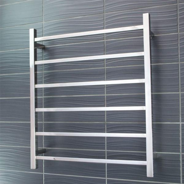 Radiant Square 6 Bar Non-Heated Rail 700mmx830mm Polished Stainless Steel