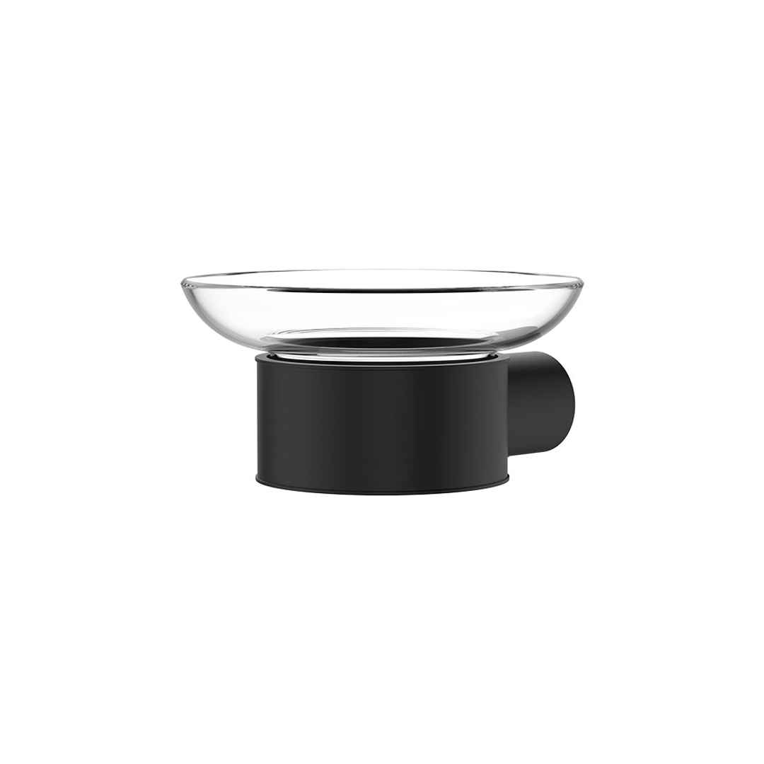Fienza Empire Slim Soap Holder Glass Dish Ss304 Matte Black