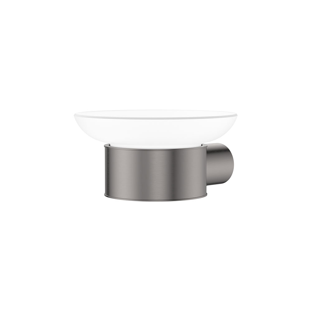 Fienza Empire Slim Soap Holder Glass Dish Ss304 Gun Metal