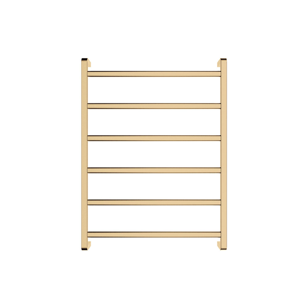 Fienza Koko Heated Towel Rail 6080 Urban Brass 6 Bars 600 X 800 X 100mm