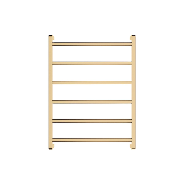 Fienza Koko Heated Towel Rail 6080 Urban Brass 6 Bars 600 X 800 X 100mm