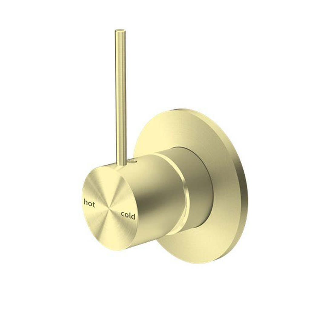 Nero Mecca Shower Mixer Handle Up - Brushed Gold