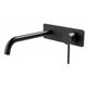 Phoenix Vivid Slimline Wall Basin Mixer Set 230mm Matte Black