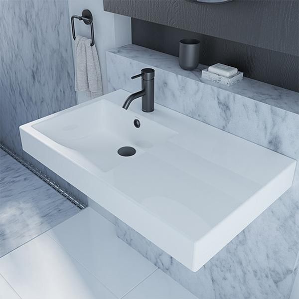 Caroma Liano Nexus 750 Wall Basin Rh  1 Tap Hole 665415W
