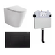 Zumi Java In-Wall Toilet Package Square Black Flush Plate