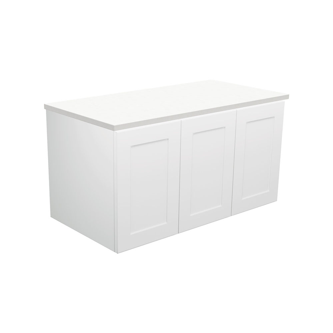 Fienza Mila 900 Wall-Hung Cabinet, Right Drawer White