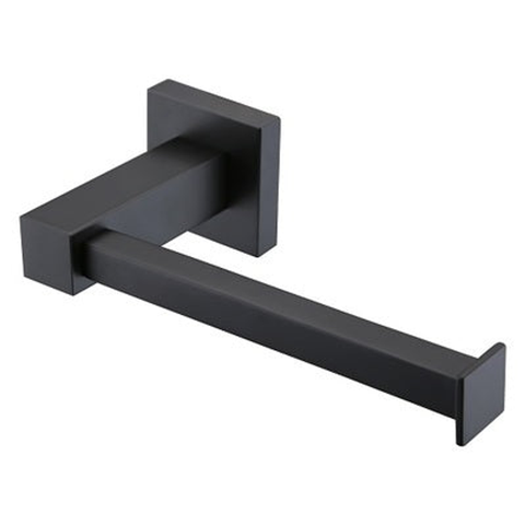 Aussie Life Square Straight Toilet Roll Holder Matte Black Ch-6051-1