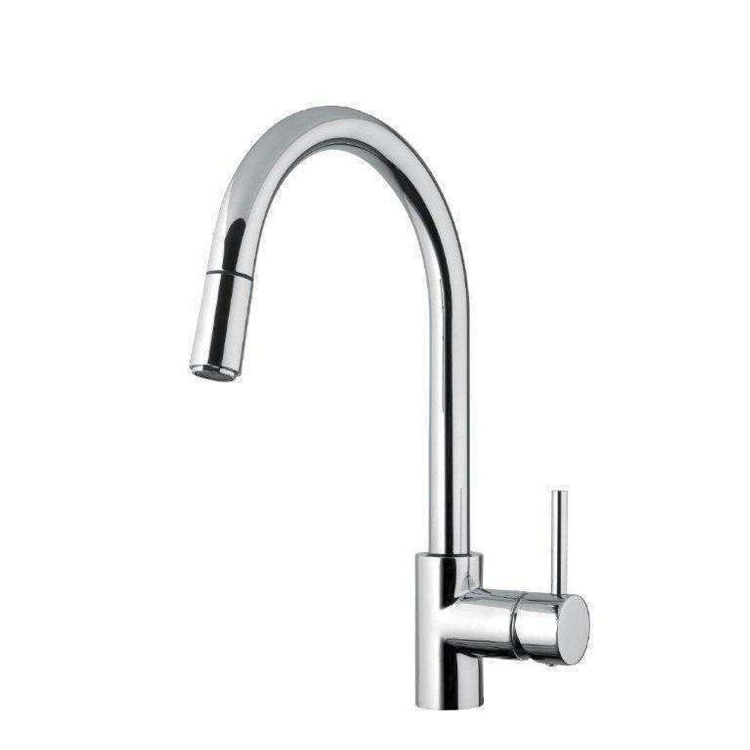 Abey Lucia Kitchen Mixer With Pull Out Spray Chrome Sk5