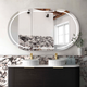 OTTI LED BONDI 1500X900 SHAVING CABINET BLACK OAK