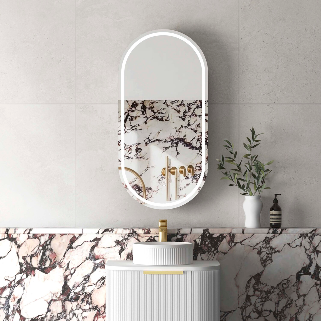 Otti Led Noosa Oval Shape Shaving Cabinet