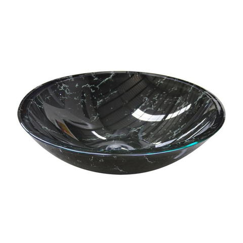 Castano Black Marble Round Glass Basin