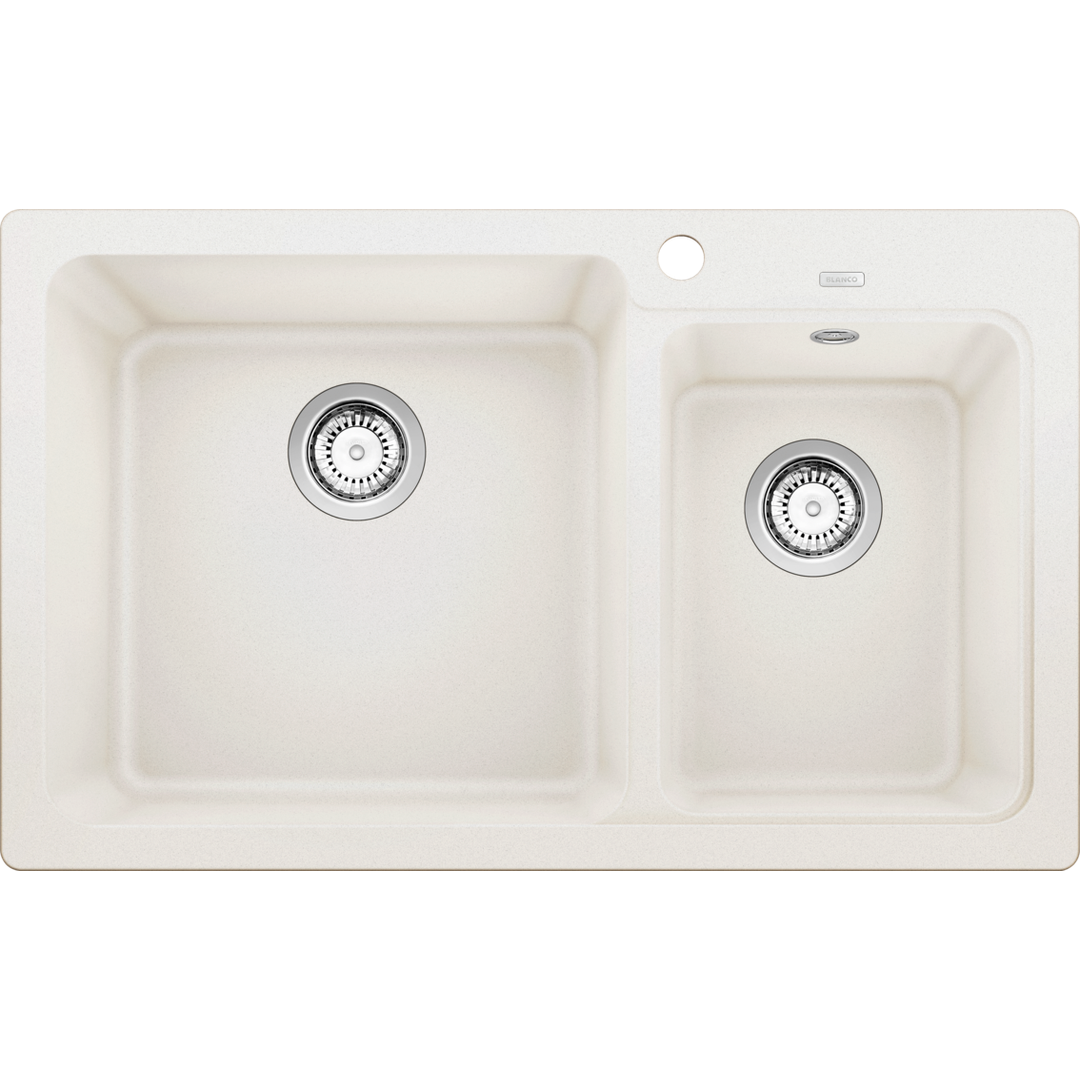 Blanco Naya8W Silgranit 1&1/2 Bowl Inset Sink No Drainer White