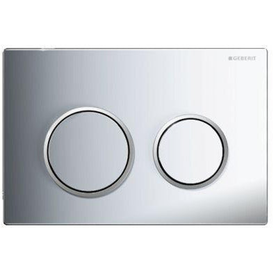 Kappa 21 Dual Flush Plate Bright Chrome/Satin Trim