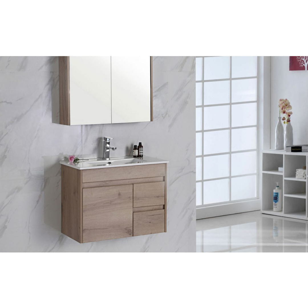 Aulic York Wall Hung Finger Pull Cabinet Only 880X355X540mm