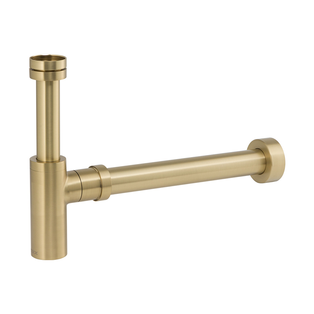 Brasshards Mixx Brass Bottle Trap Round Brushed Gold