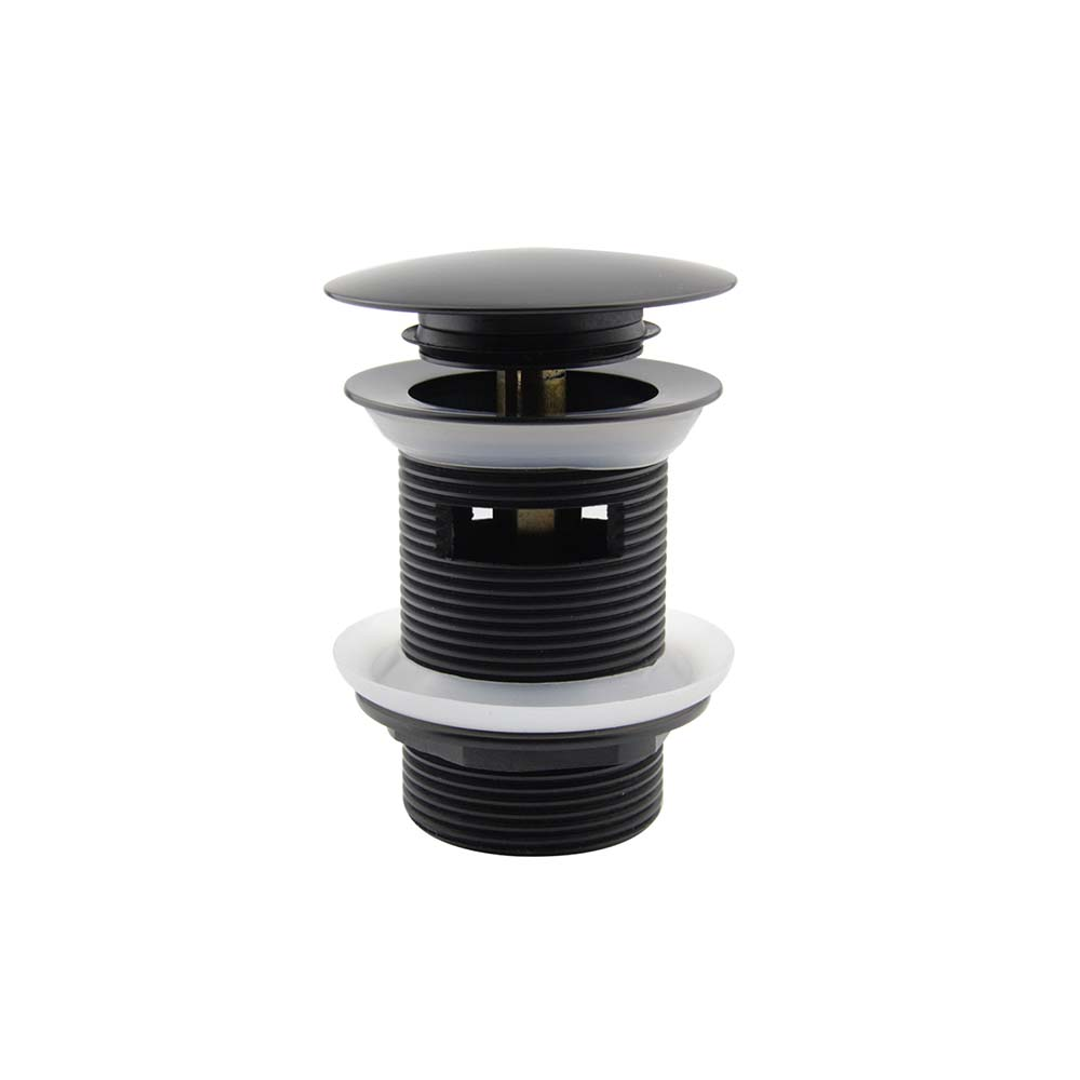 Brasshards Mixx Plug & Waste Dome Pop Up 40Mm Overflow Matt Black