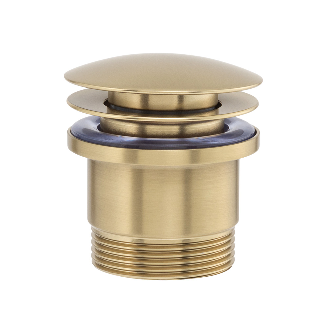 Brasshards Mixx Plug & Waste Universal Dome Pop Up Waste Brushed Gold