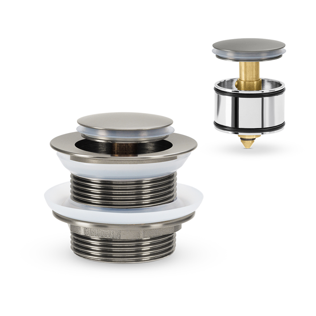 Brasshards Mixx Bath Pop Up Waste 40Mm With Pullout Centre Gun Metal