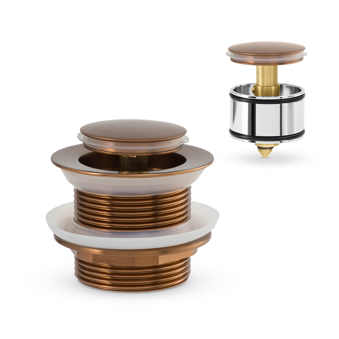 Brasshards Mixx Bath Pop Up Waste 40Mm With Pullout Centre Brushed Bronze