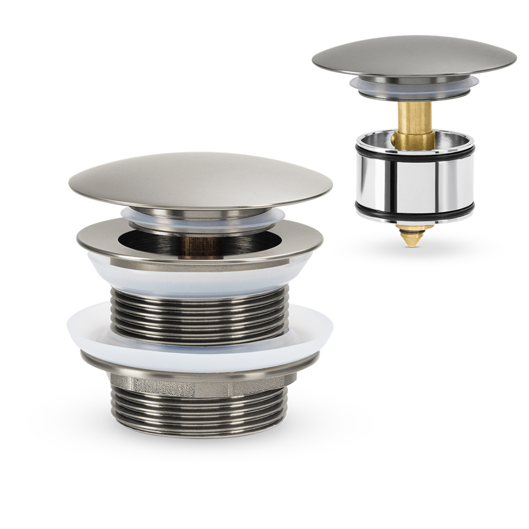 Brasshards Mixx Bath Dome Pop Up Waste 40Mm With Pullout Centre Gun Metal
