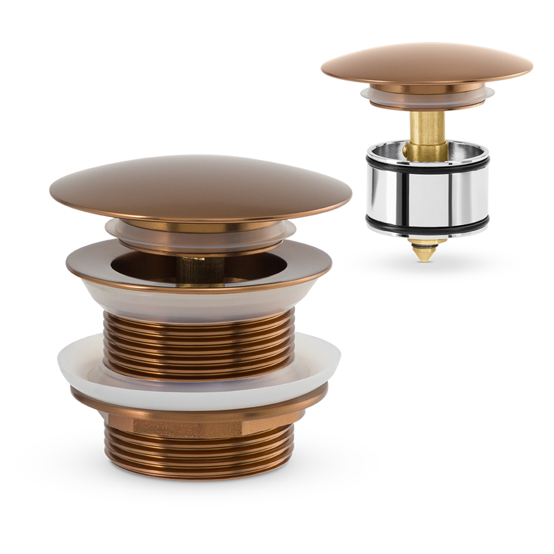 Brasshards Mixx Bath Dome Pop Up Waste 40Mm With Pullout Centre Brushed Bronze
