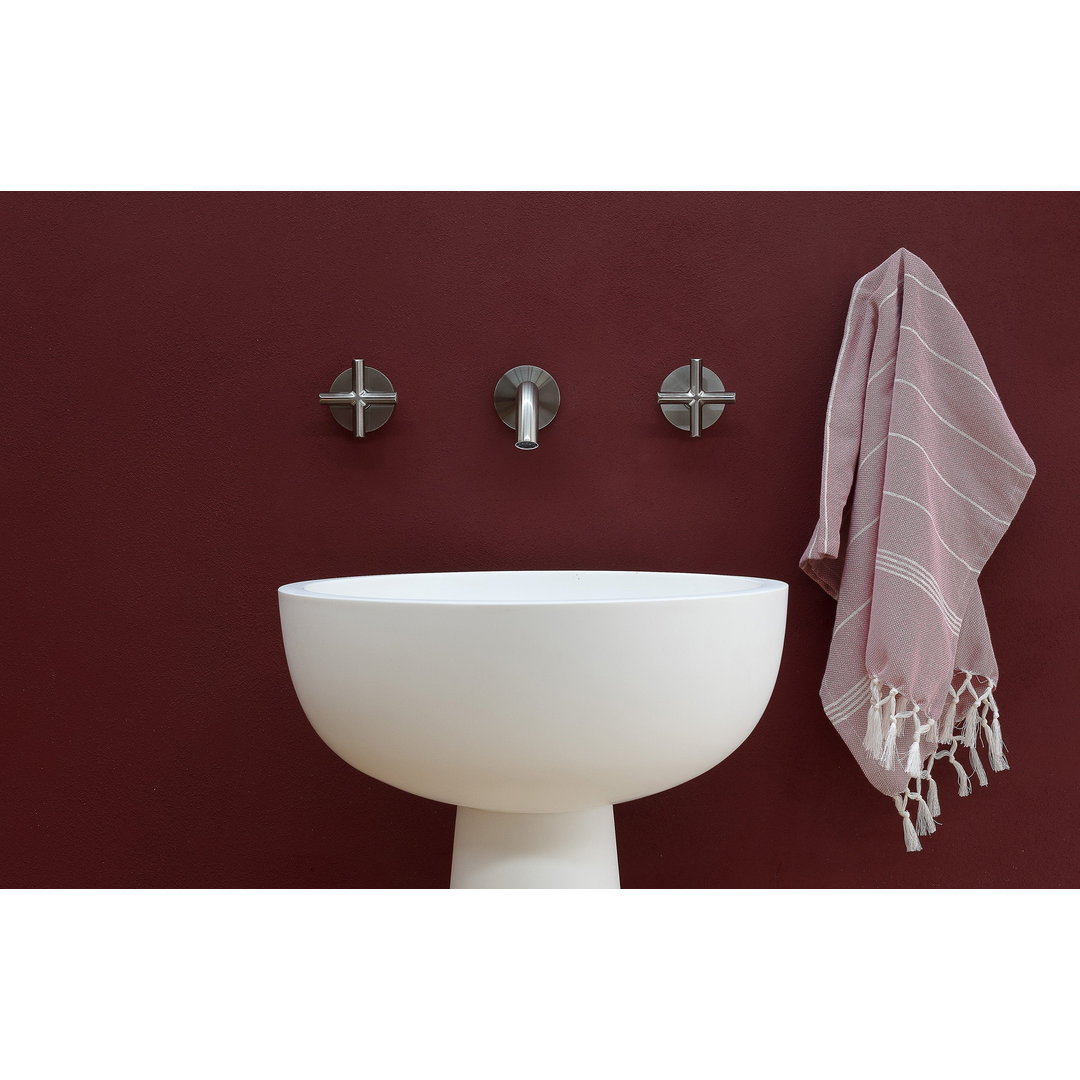 Phoenix Vivid Slimline Plus Wall Top Assemblies 15mm Extended Spindles - Brushed Nickel