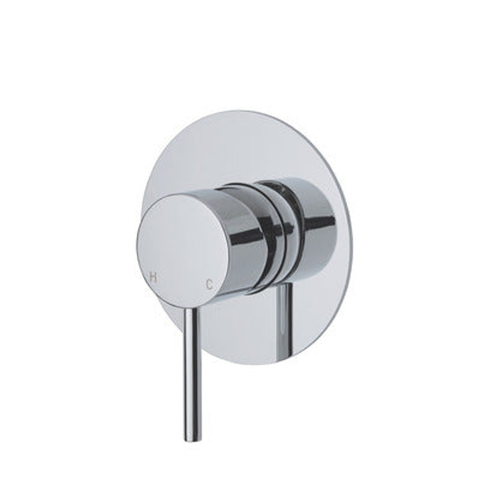 Fienza Kaya Wall Mixer Chrome Large Round Chrome Plate