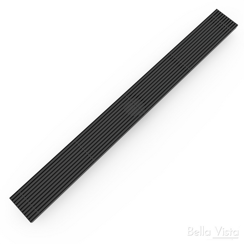 Bella Vista Black Builders Shower Grate Cfg Au Pattern - 15mm Depth