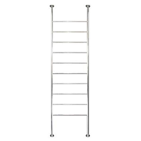 Radiant 600 X 2500mm Round Bar Floor To Ceiling Heated Towel Ladder
