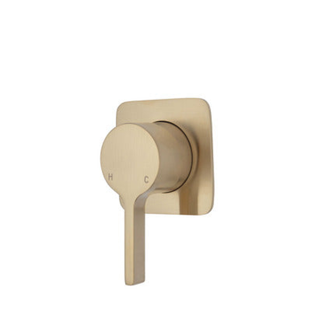 Fienza Sansa Wall Mixer Urban Brass Soft Square Urban Brass Plate