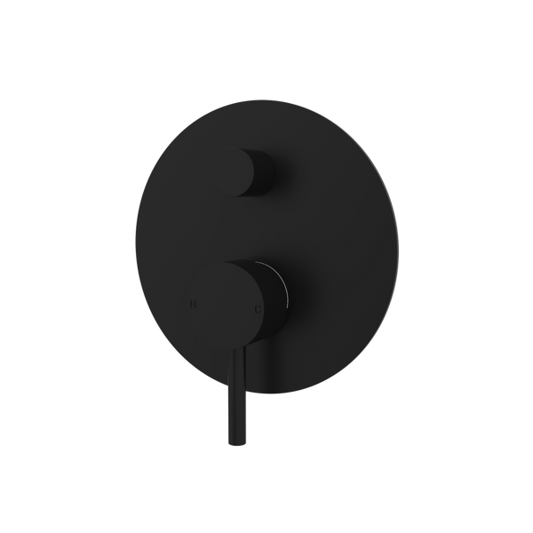 Par Lugano Divertor Mixer On Plate Matte Black
