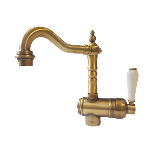 Abey Armando Vicario Provincial Single Lever Basin Mixer Bronze - Burdens Plumbing