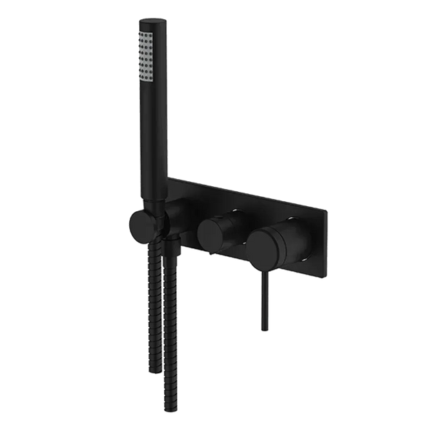 Abey Poco 3 Hole Bath / Shower Set Black 6Bs-Ws-B - Burdens Plumbing