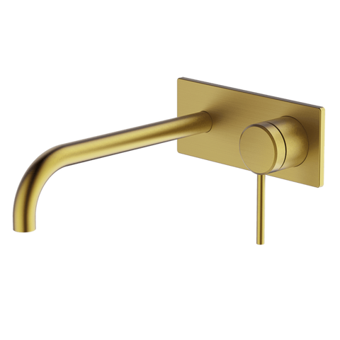 Abey Poco Wall Set 220mm Brushed Brass 6B-Ws220-Bb