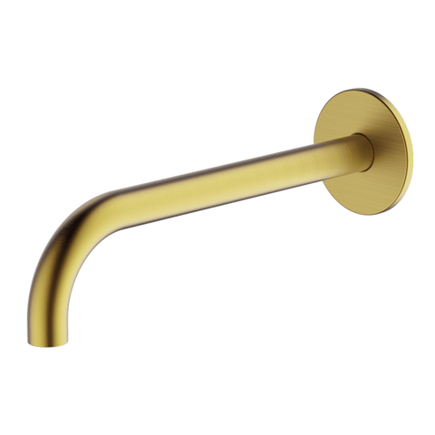 Abey Poco Curved 220mm Basin Spout Brushed Brass 6S-C220-Bb