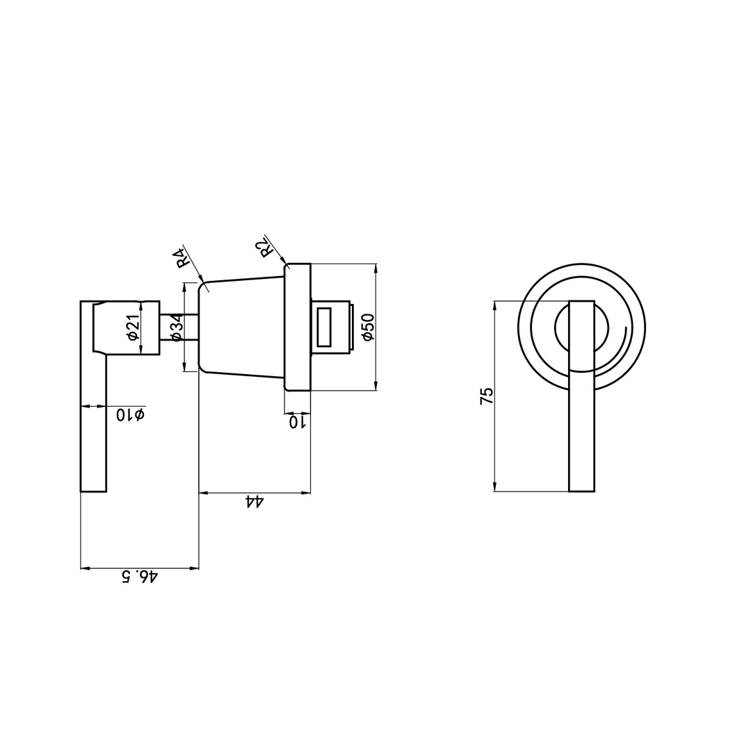 Aspire Air Lever Handle Wall Top Assemblies Brushed Brass