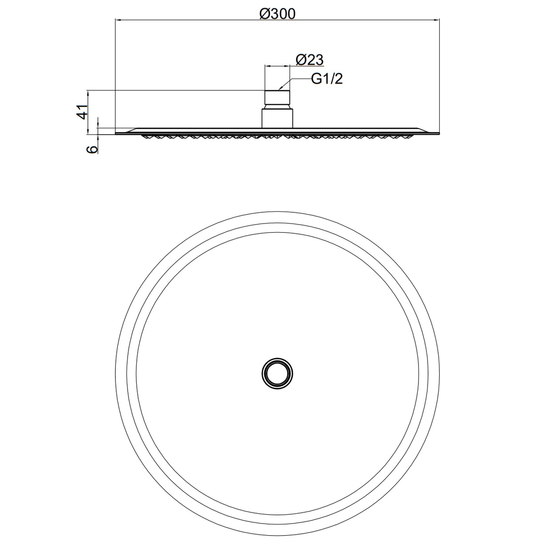 Aspire Air 300Mm Shower Head Chrome