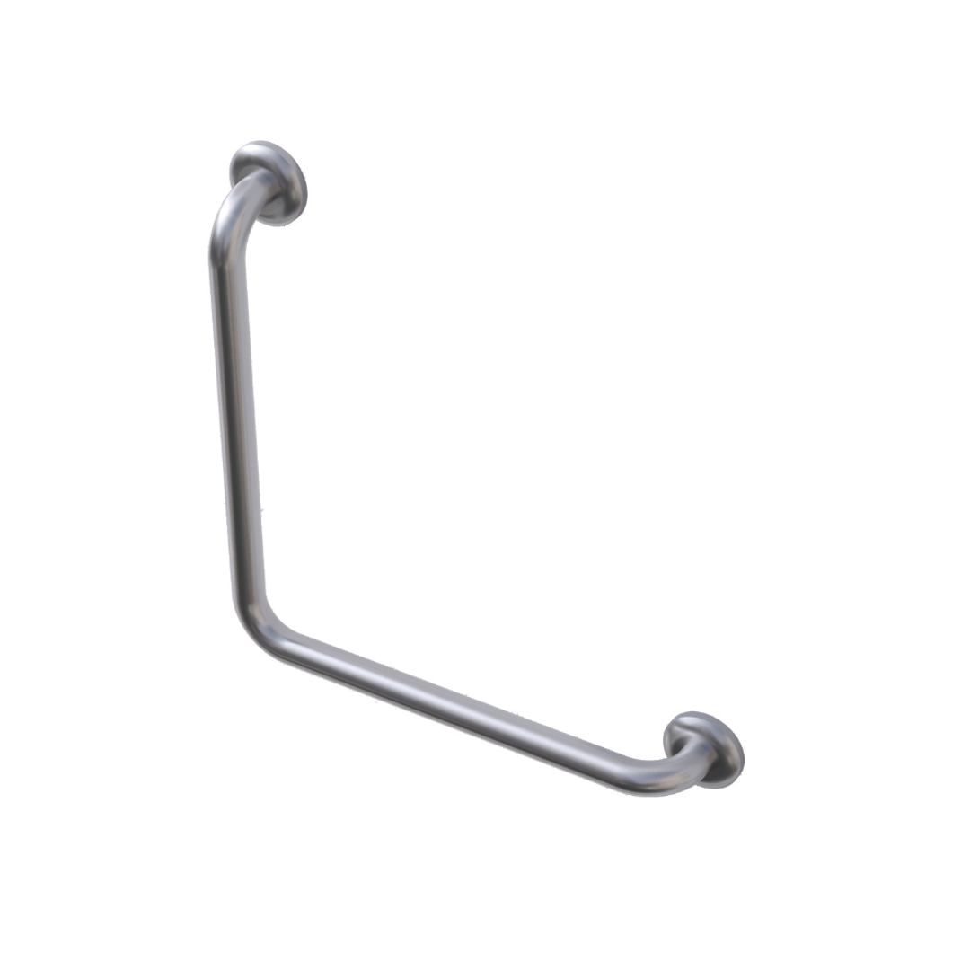 Linsol Amore Grab Rail 90 Degree 450 X 450Mm Left Or Right Hand Brushed Nickel