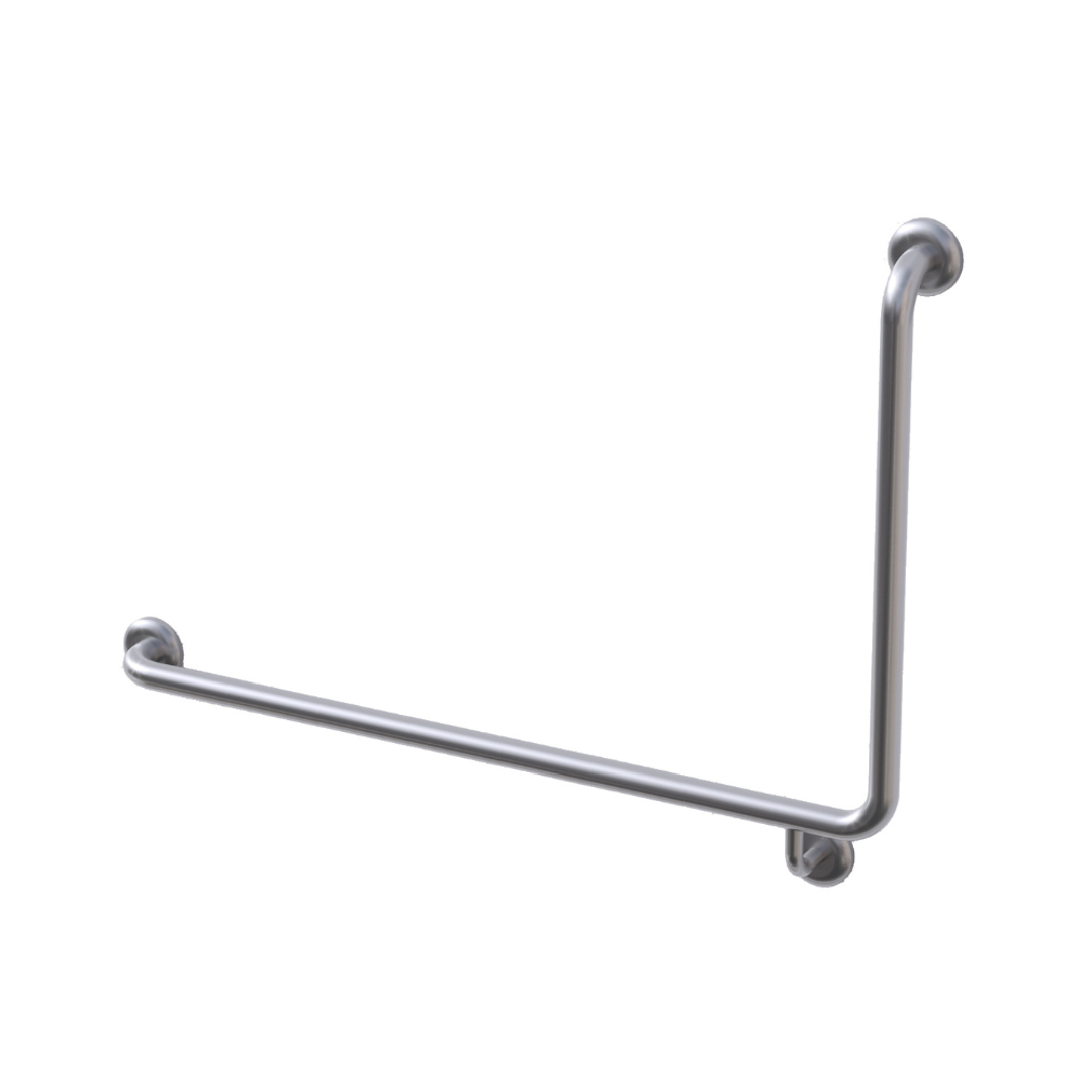 Linsol Amore Grab Rail 90 Degree 950 X 600Mm Left Hand Brushed Nickel