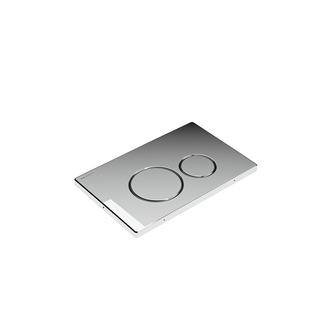 Linsol Marq Flush Plate With Round Buttons Chrome