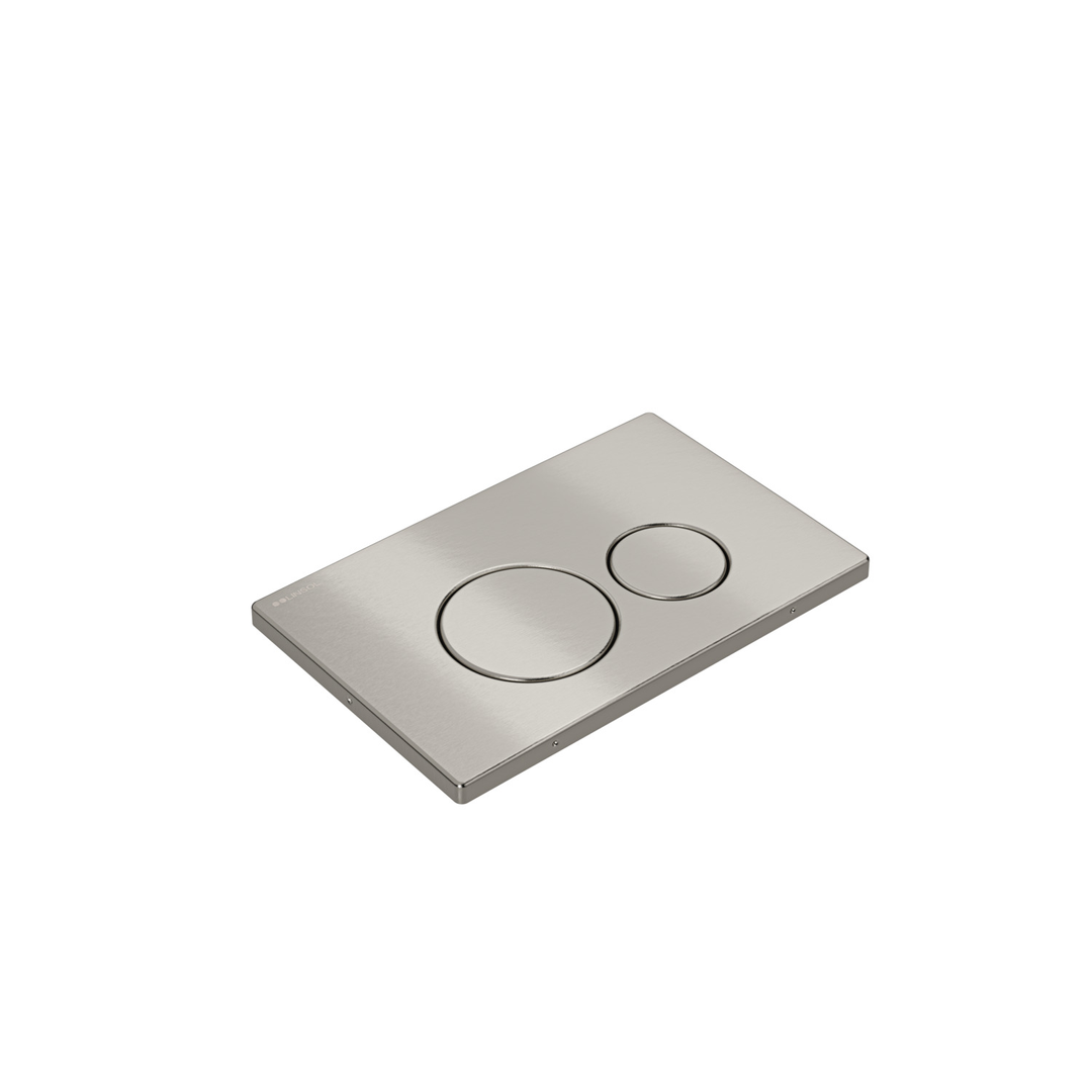 Linsol Marq Flush Plate With Round Buttons Brushed Nickel