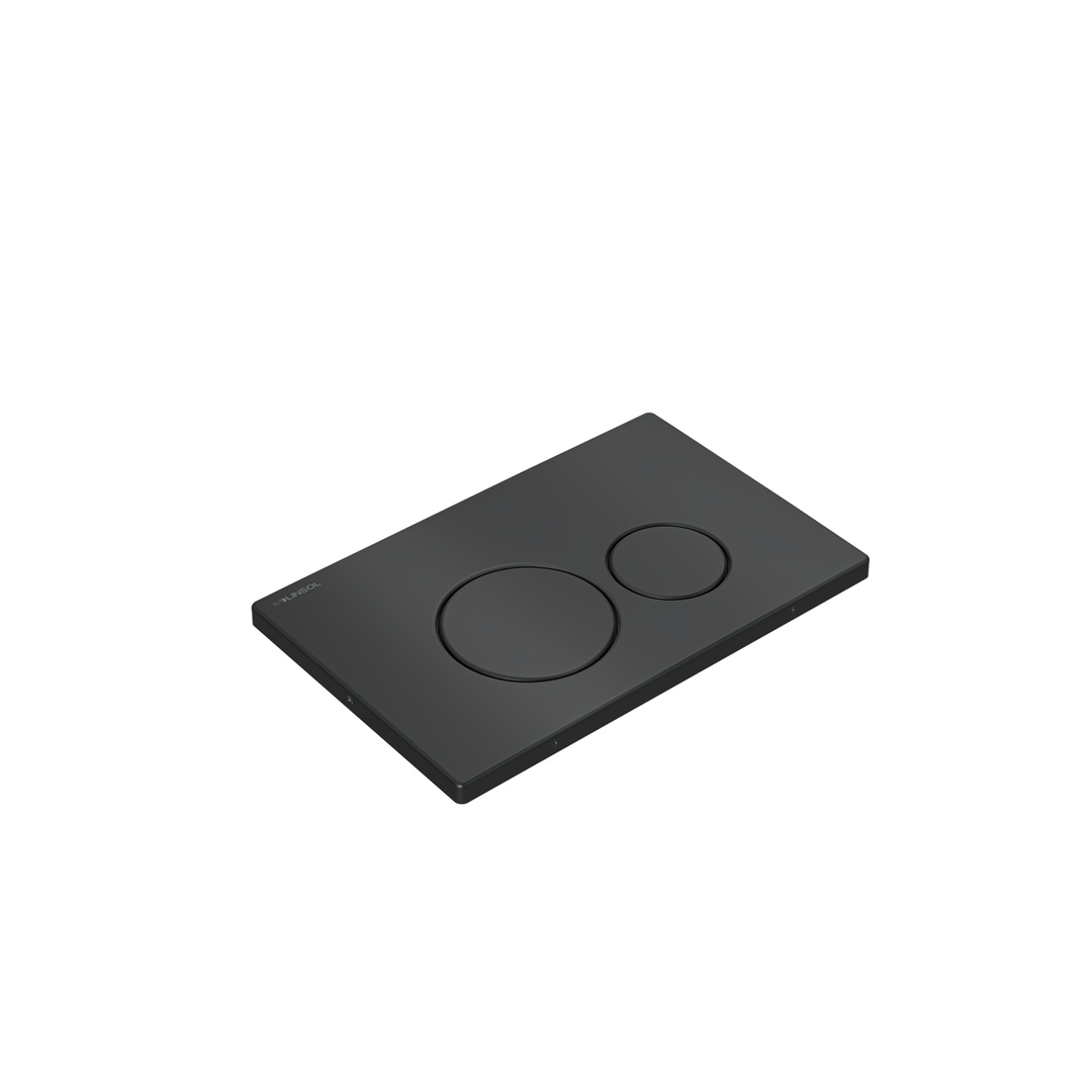 Linsol Marq Flush Plate With Round Buttons Matte Black